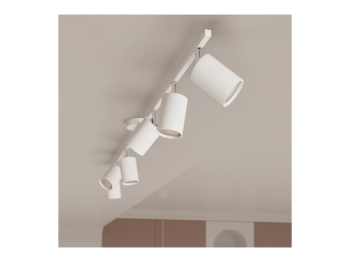 Plafondlampen Torim modern van  - 4 lichtbronnen 3000K - L.100 x H.20 cm - wit