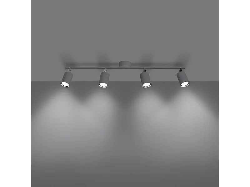 Deckenlampen Torim modern aus  Stahl - 4 lichtquellen 3000K - L.100 x H. cm - Weiß