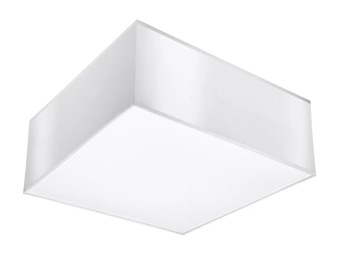 Plafonniers Care minimaliste en PVC - 1 sources lumineuses 3000K - L.25 x H.11 cm - blanc