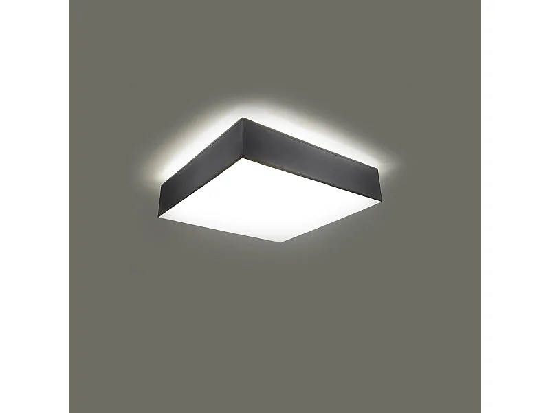 Plafonniers Care minimaliste en PVC - 1 sources lumineuses 3000K - L.25 x H.11 cm - gris