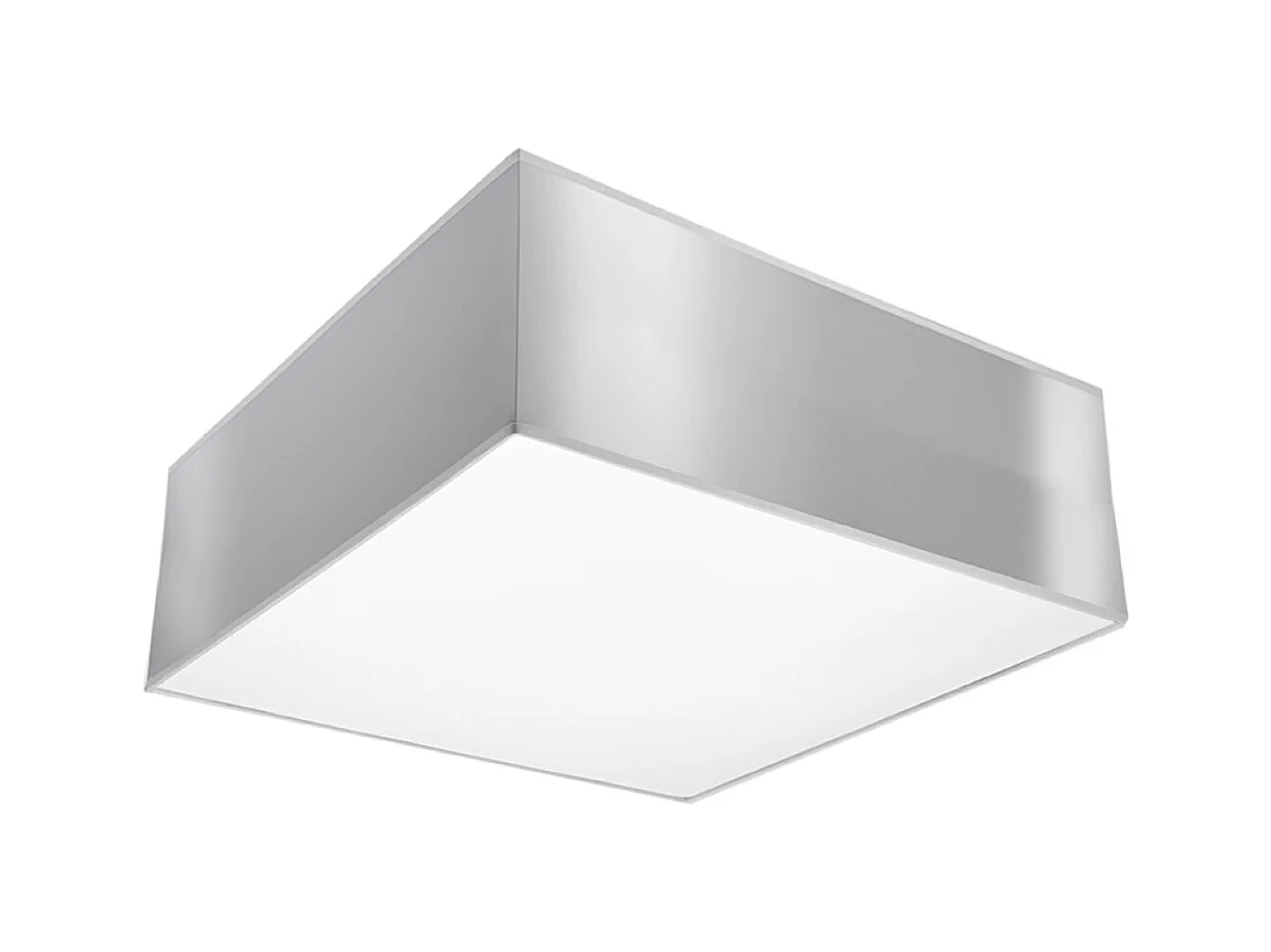 Plafonniers Care minimaliste en PVC - 1 sources lumineuses 3000K - L.25 x H.11 cm - gris