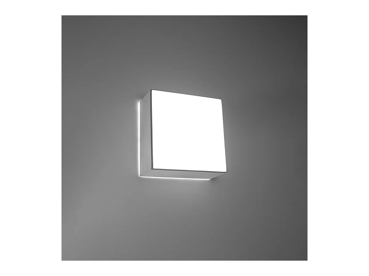 Plafonniers Care minimaliste en PVC - 1 sources lumineuses 3000K - L.25 x H.11 cm - gris