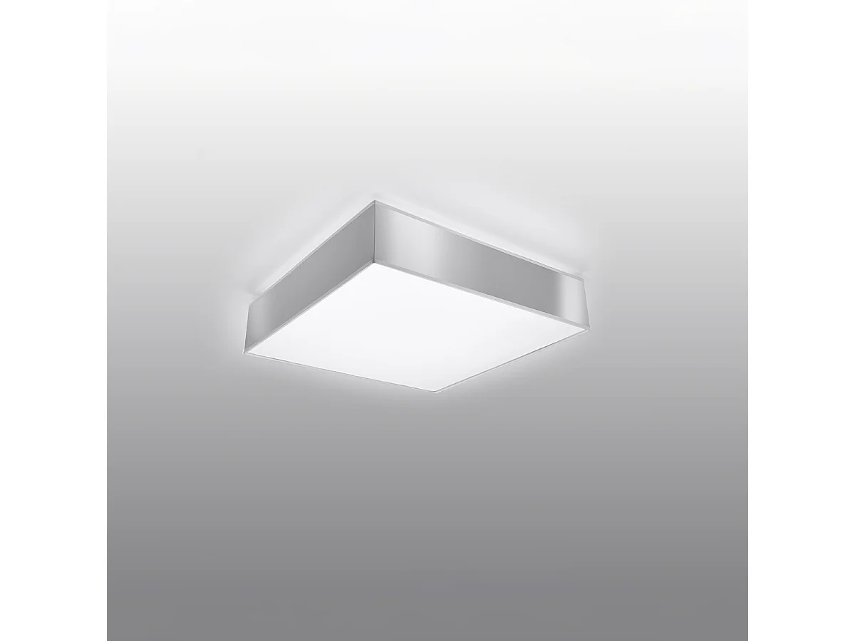 Plafonniers Care minimaliste en PVC - 1 sources lumineuses 3000K - L.25 x H.11 cm - gris