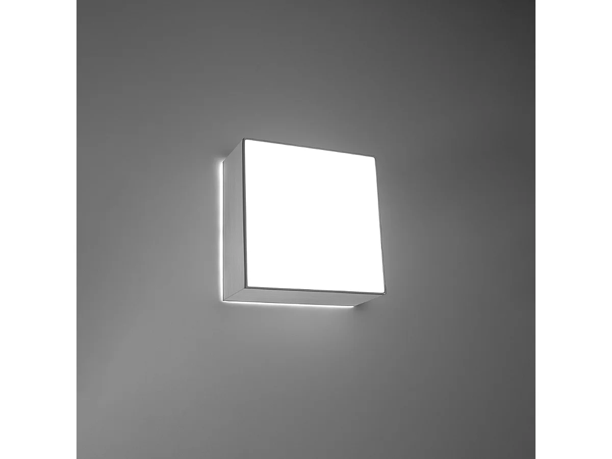 Plafonniers Care minimaliste en PVC - 1 sources lumineuses 3000K - L.25 x H.11 cm - gris