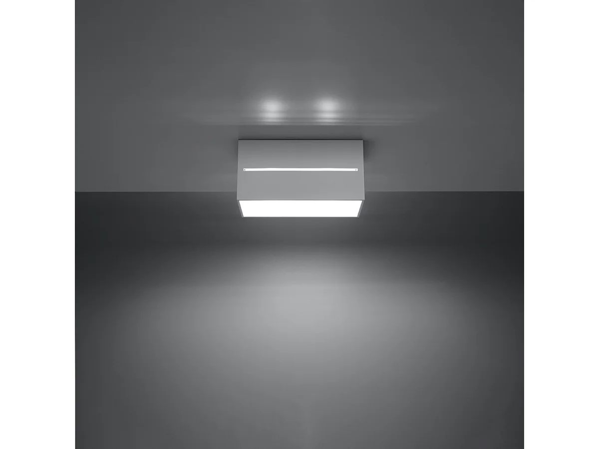 Plafonniers Zorbo maxi moderne en aluminium - 2 sources lumineuses 3000K - L.20 x H.10 cm - blanc