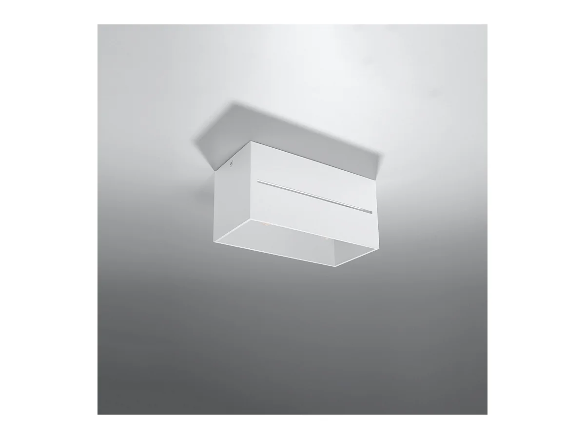 Plafonniers Zorbo maxi moderne en aluminium - 2 sources lumineuses 3000K - L.20 x H.10 cm - blanc