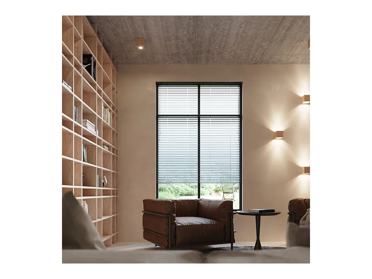 Lampade da soffitto Quadx scandinavo di legna - 1 sorgenti luminose 3000K - L.10 x A.10 cm - legno naturale