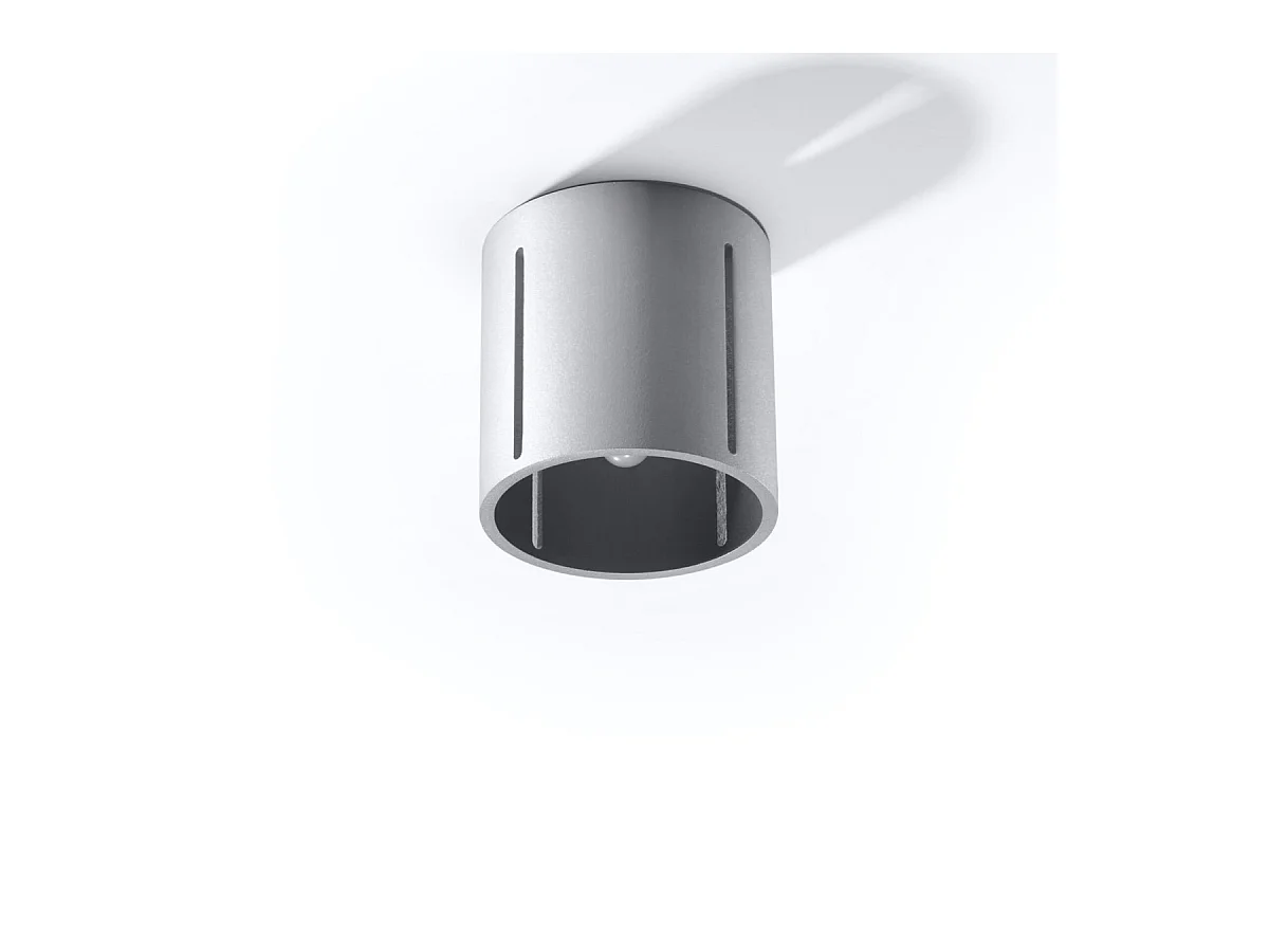 Plafonniers Brich moderne en aluminium - 1 sources lumineuses 3000K - L.10 x H.10 cm - gris