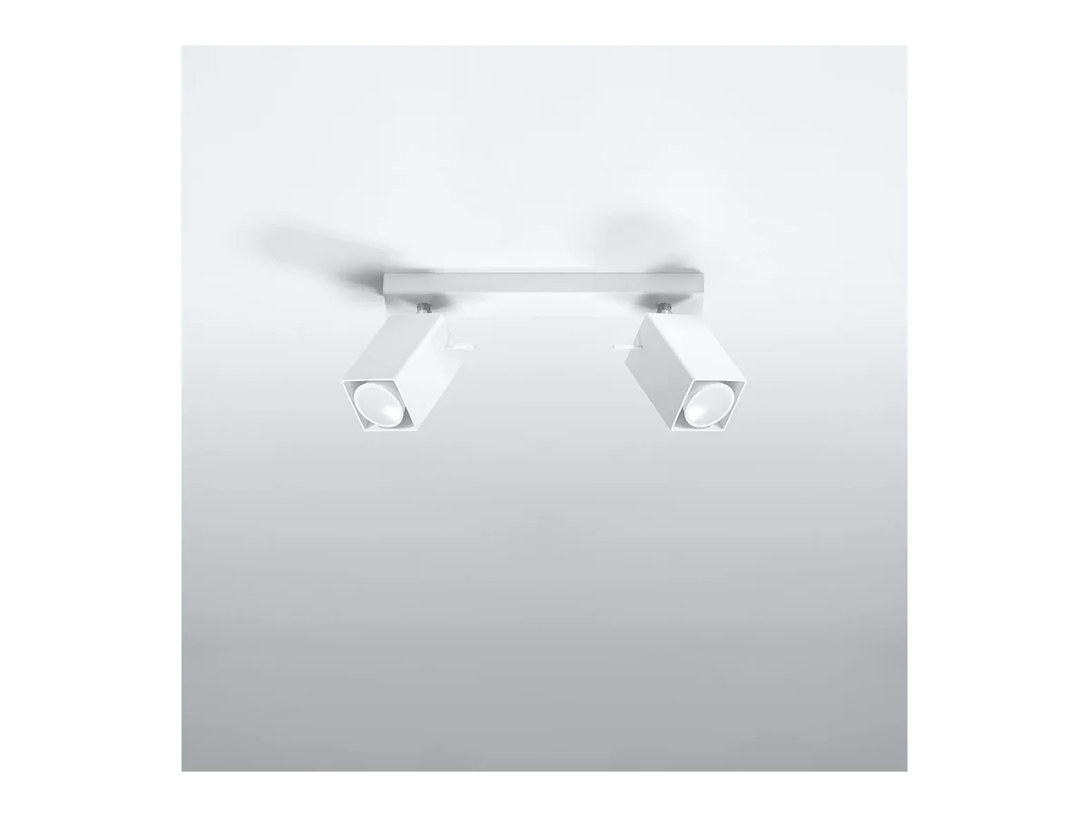 Plafonniers Briow moderne en acier - 2 sources lumineuses 3000K - L.30 x H.16 cm - blanc