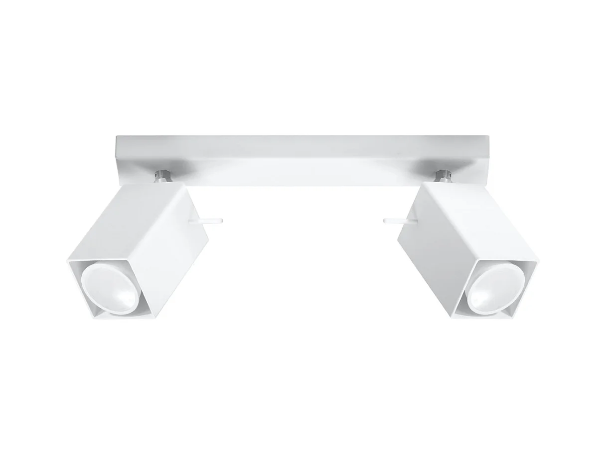 Plafonniers Briow moderne en acier - 2 sources lumineuses 3000K - L.30 x H.16 cm - blanc