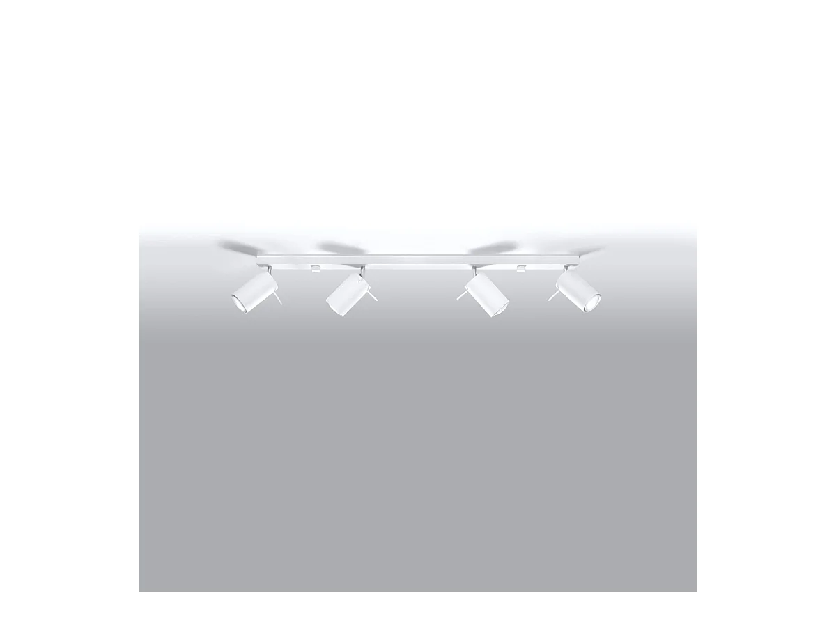 Plafondlampen Briix modern van  - 4 lichtbronnen 3000K - L.80 x H.16 cm - wit