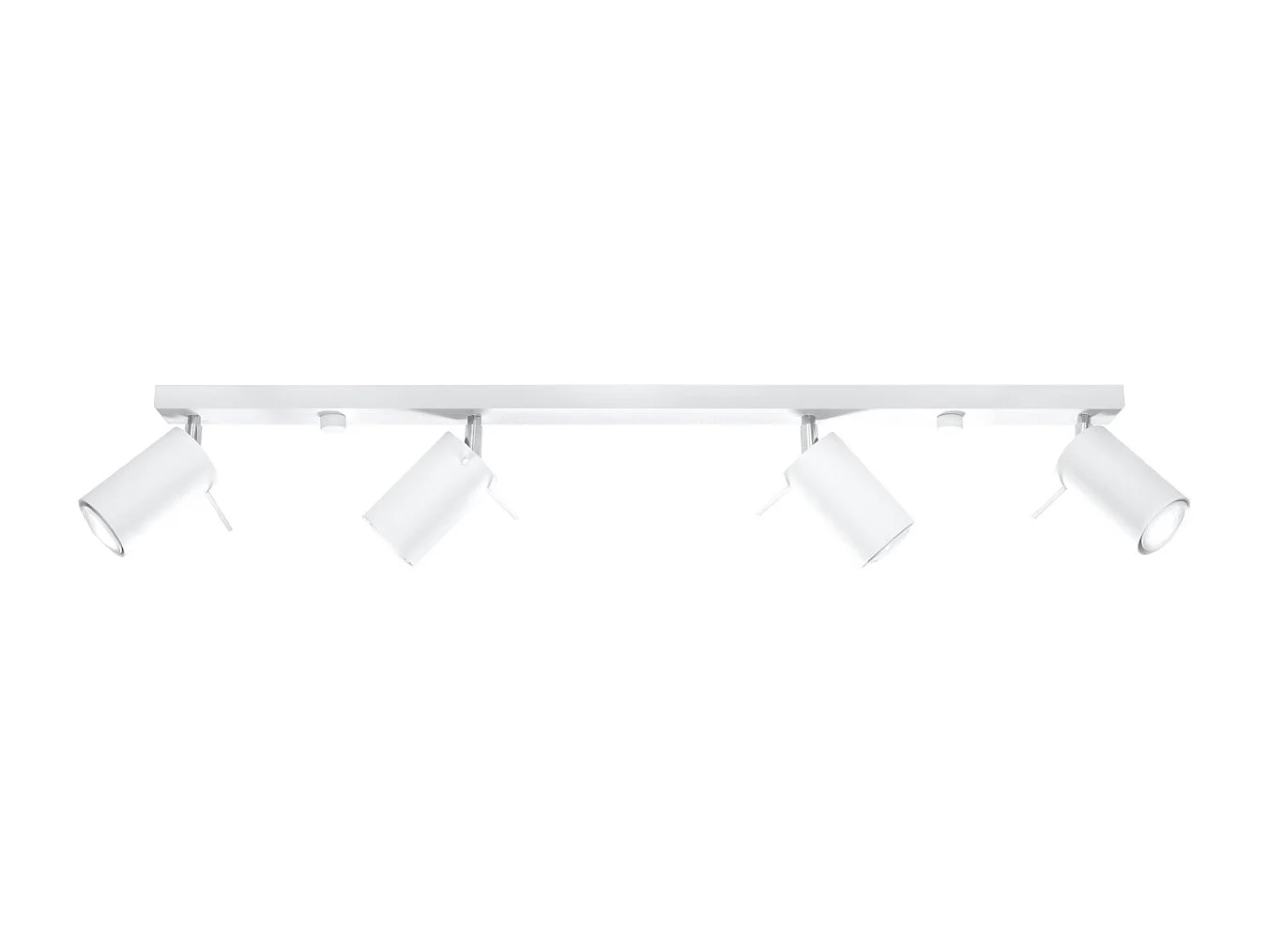 Plafonniers Briix moderne en acier - 4 sources lumineuses 3000K - L.80 x H.16 cm - blanc