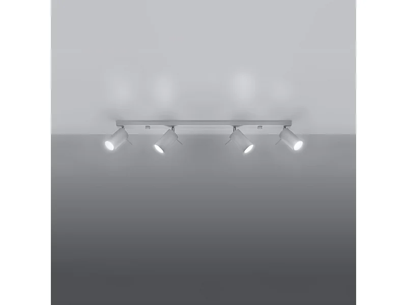 Deckenlampen Briix modern aus  Stahl - 4 lichtquellen 3000K - L.80 x H. cm - Weiß