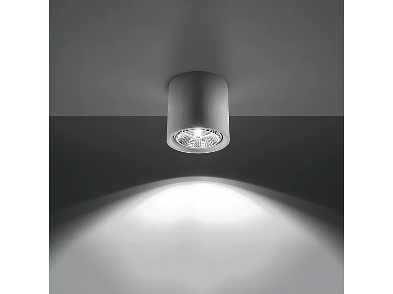 Plafonniers Shich moderne en céramique - 1 sources lumineuses 3000K - L.14,5 x H.14 cm - blanc