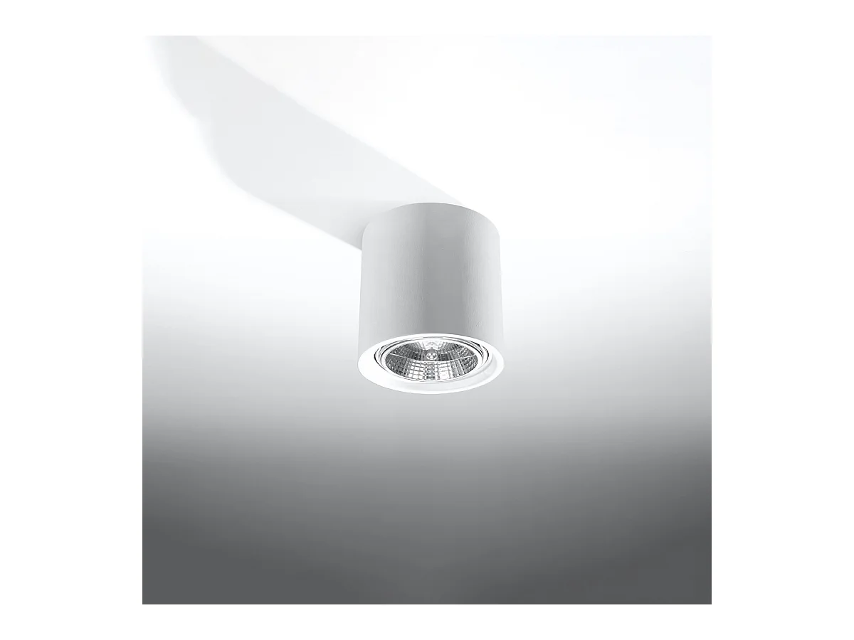 Plafonniers Shich moderne en céramique - 1 sources lumineuses 3000K - L.14,5 x H.14 cm - blanc