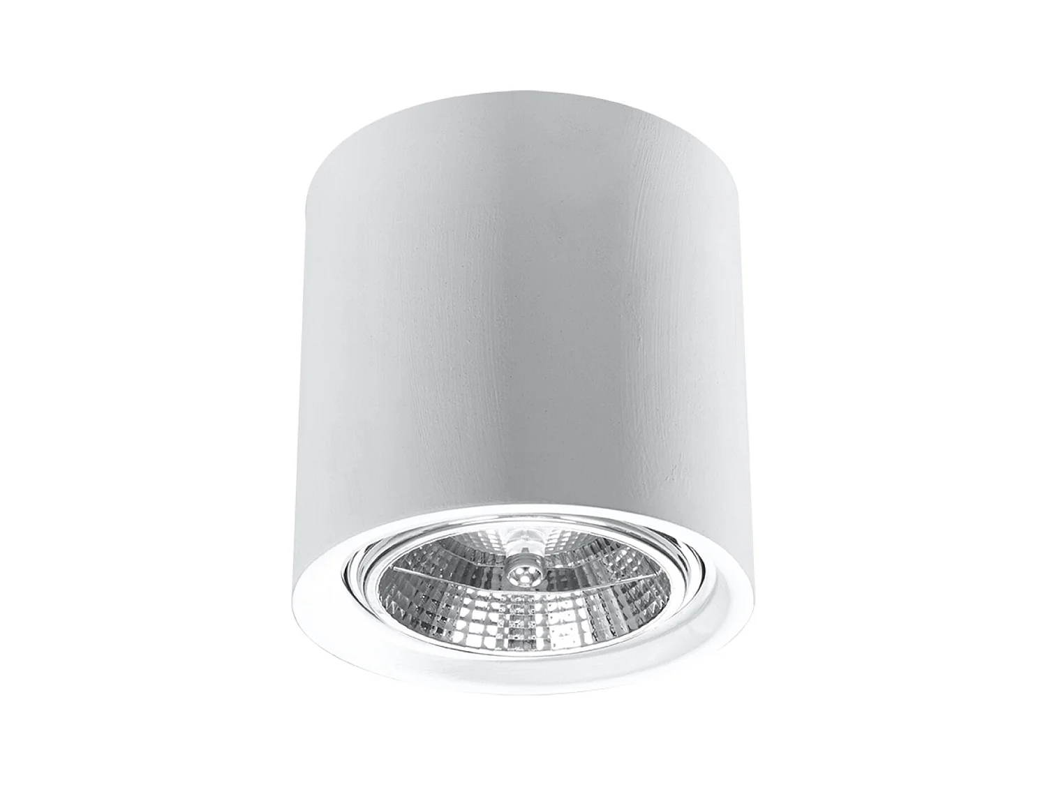 Plafonniers Shich moderne en céramique - 1 sources lumineuses 3000K - L.14,5 x H.14 cm - blanc