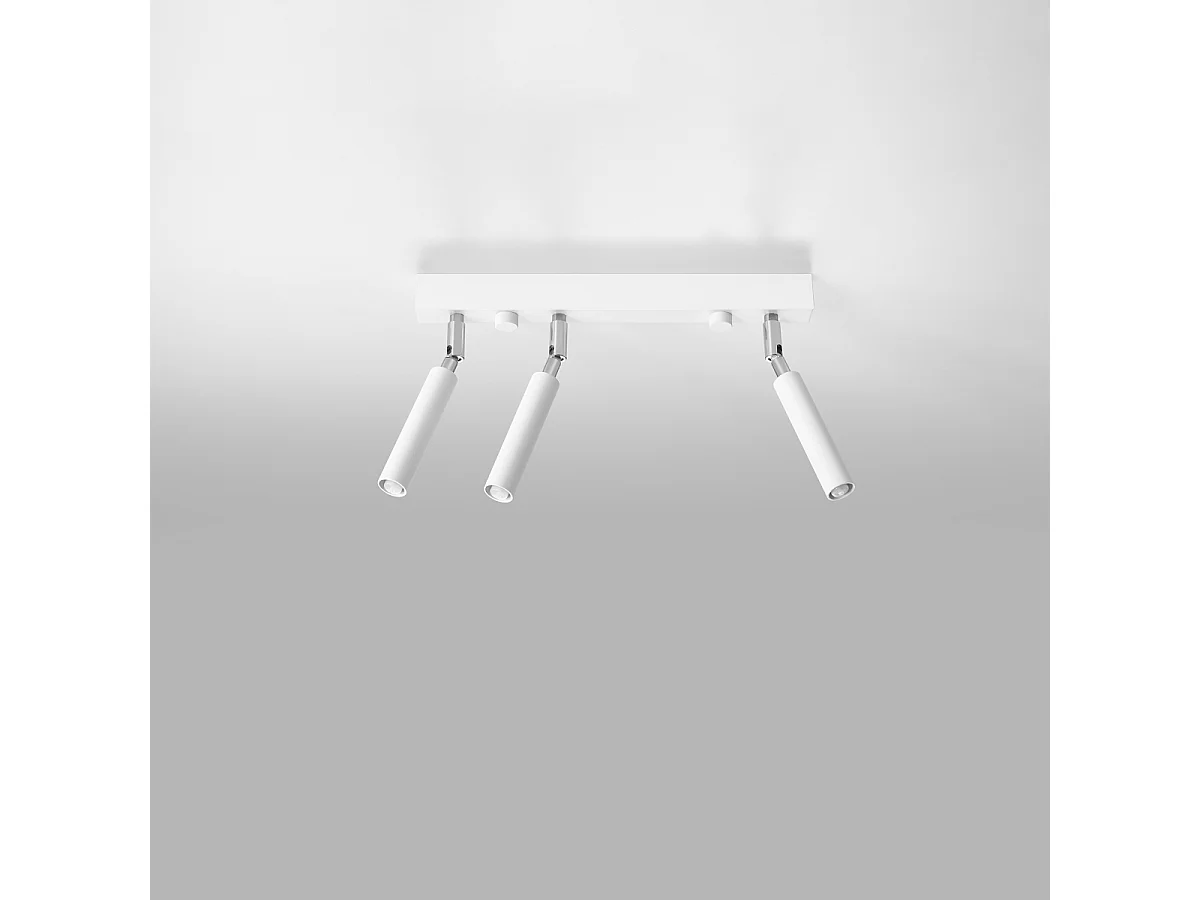 Plafonniers Astix moderne en aluminium - 3 sources lumineuses 3000K - L.35 x H.20 cm - blanc