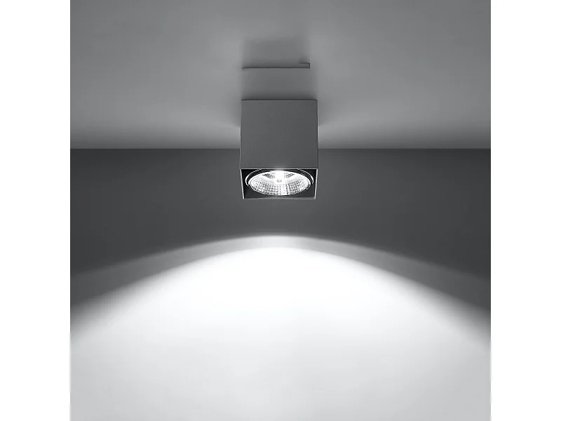 Plafonniers Nexiflex moderne en aluminium - 1 sources lumineuses 3000K - L.12 x H.11 cm - gris