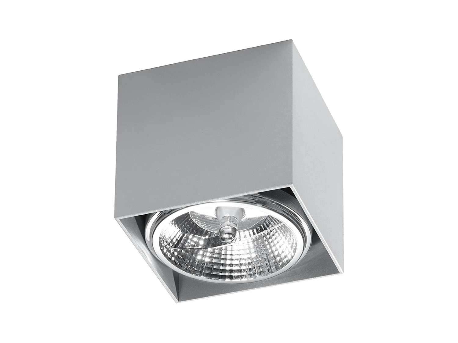 Plafonniers Nexiflex moderne en aluminium - 1 sources lumineuses 3000K - L.12 x H.11 cm - gris