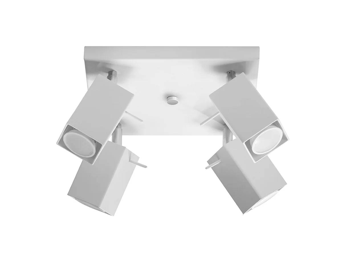 Plafondlampen Briow modern van  - 4 lichtbronnen 3000K - L.25 x H.16 cm - wit