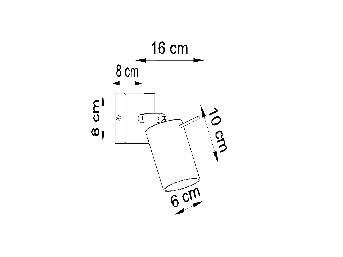 Lampade da soffitto Briix moderno di acciaio - 1 sorgenti luminose 3000K - L.8 x A.8 cm - cromo