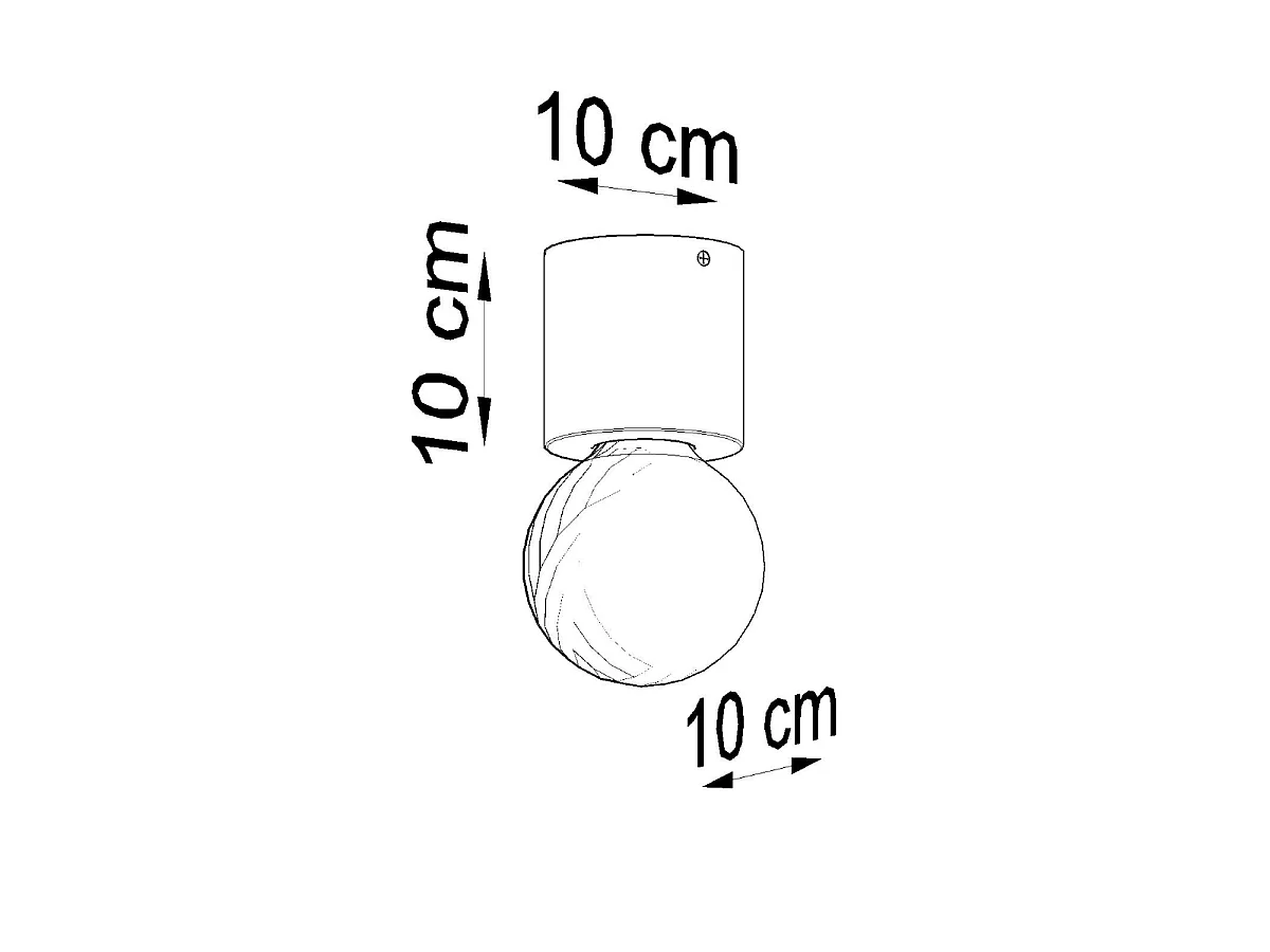 Plafondlampen Nalvado Scandinavisch van  - 1 lichtbronnen 3000K - L.10 x H.10 cm - natuurlijk hout
