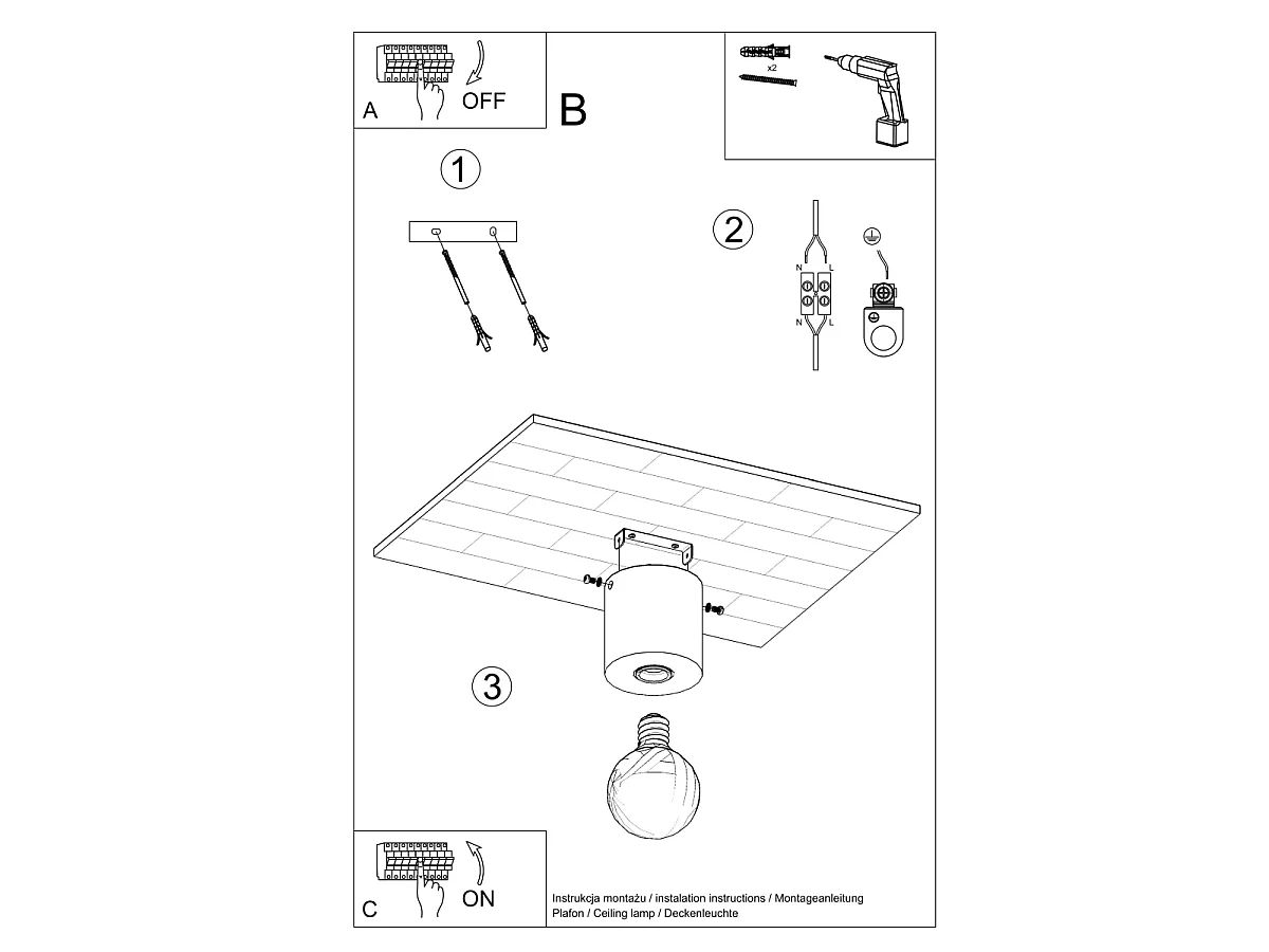Plafondlampen Nalvado Scandinavisch van  - 1 lichtbronnen 3000K - L.10 x H.10 cm - natuurlijk hout