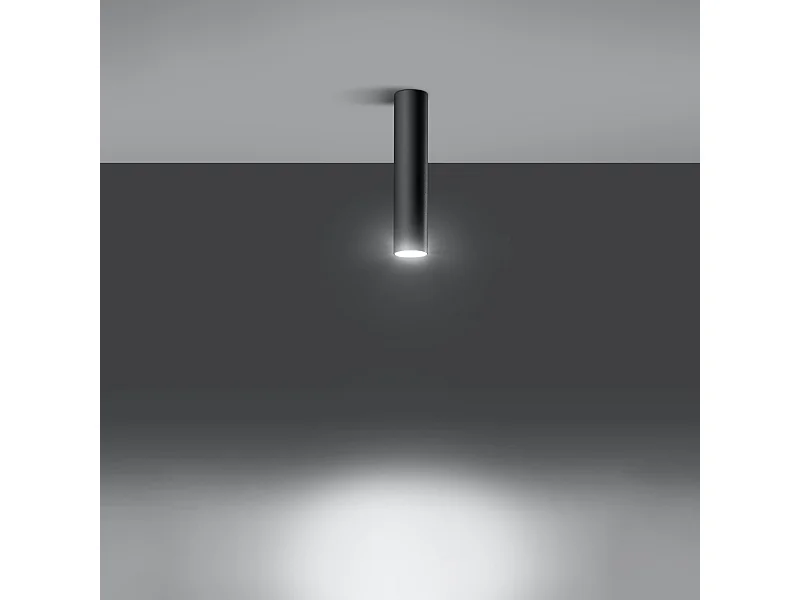 Plafondlampen Toris modern van  - 1 lichtbronnen 3000K - L.6 x H.30 cm - zwart