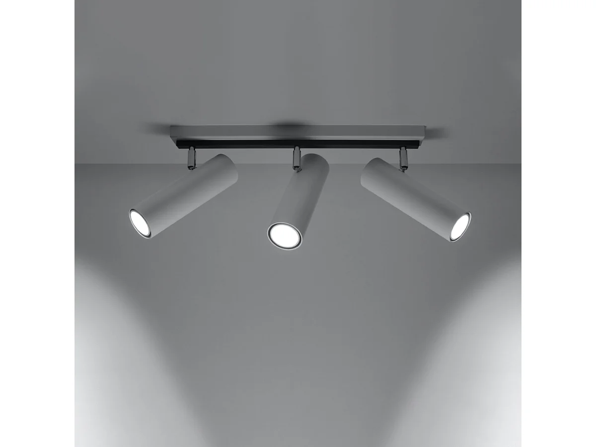 Plafondlampen Invicta modern van  - 3 lichtbronnen 3000K - L.45 x H.20 cm - wit