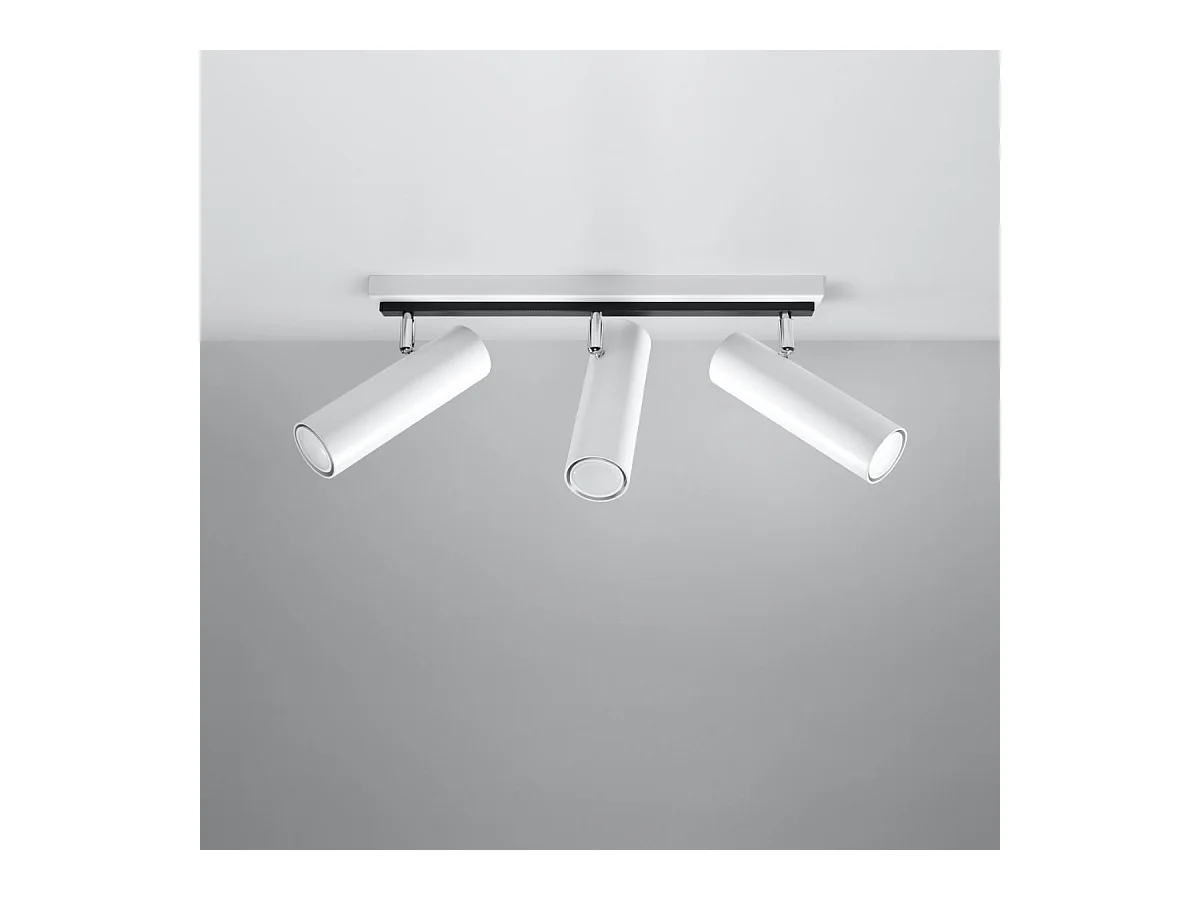 Plafondlampen Invicta modern van  - 3 lichtbronnen 3000K - L.45 x H.20 cm - wit