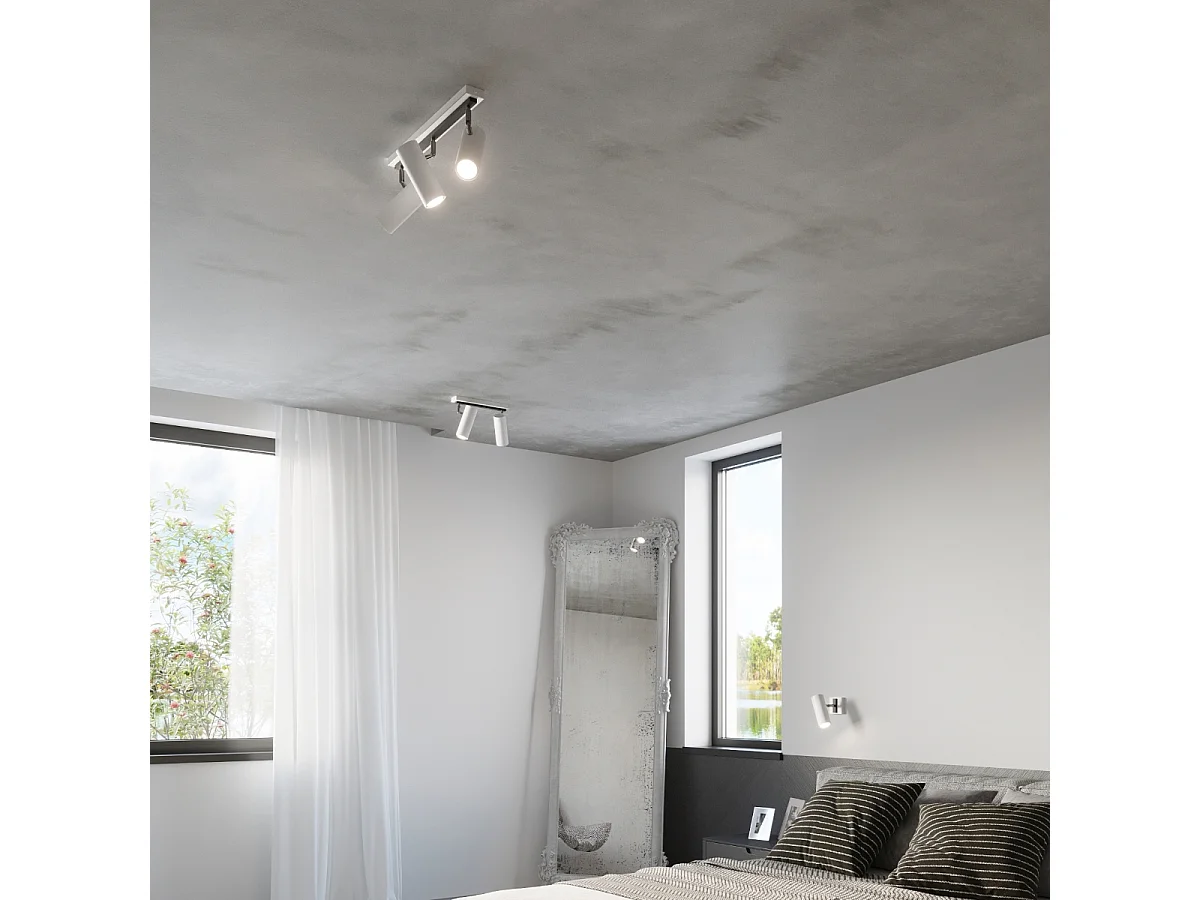 Plafondlampen Invicta modern van  - 3 lichtbronnen 3000K - L.45 x H.20 cm - wit