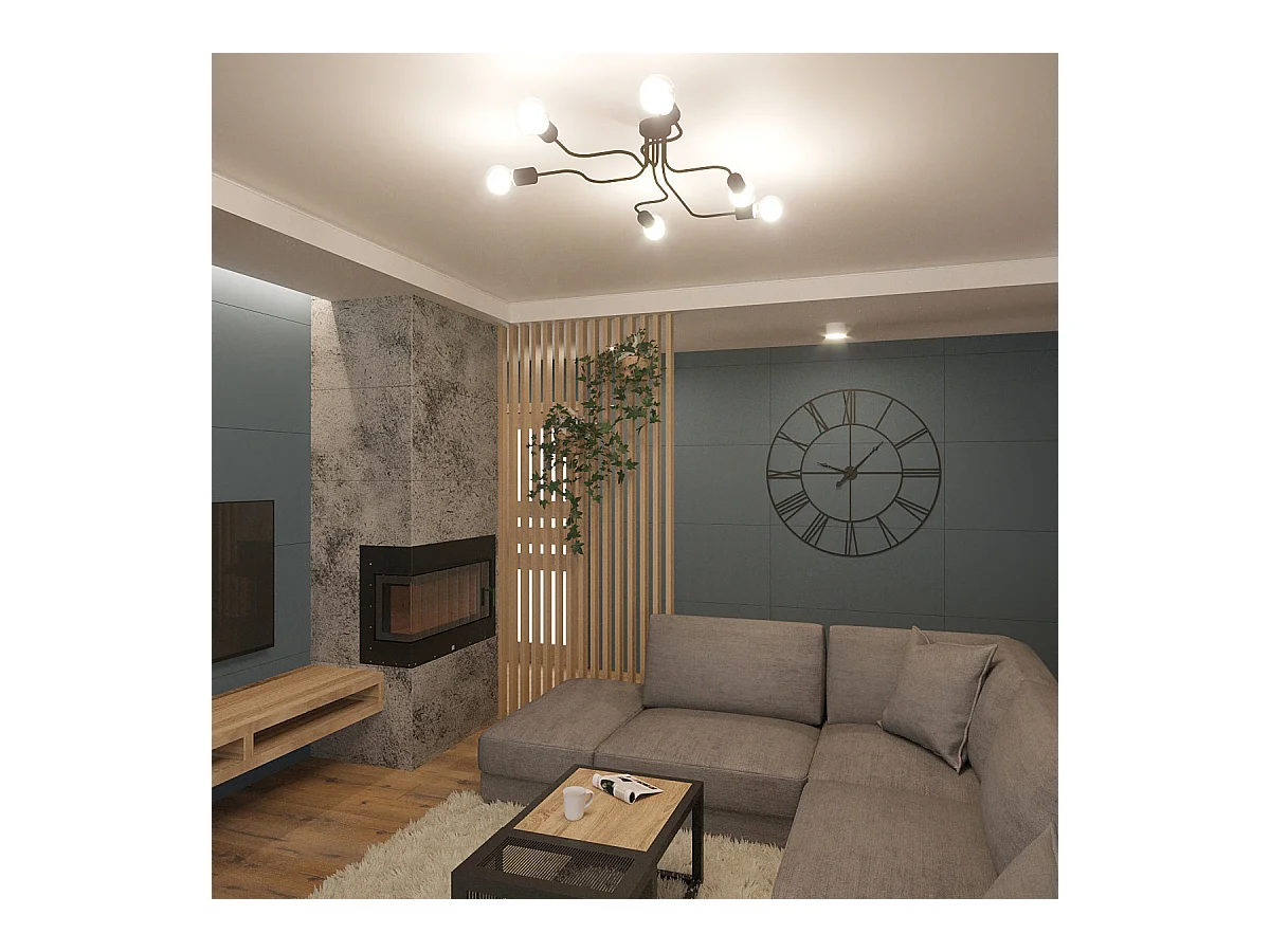 Plafonniers Infinix industriel en acier - 6 sources lumineuses 4000K - L.80 x H.15,5 cm - blanc