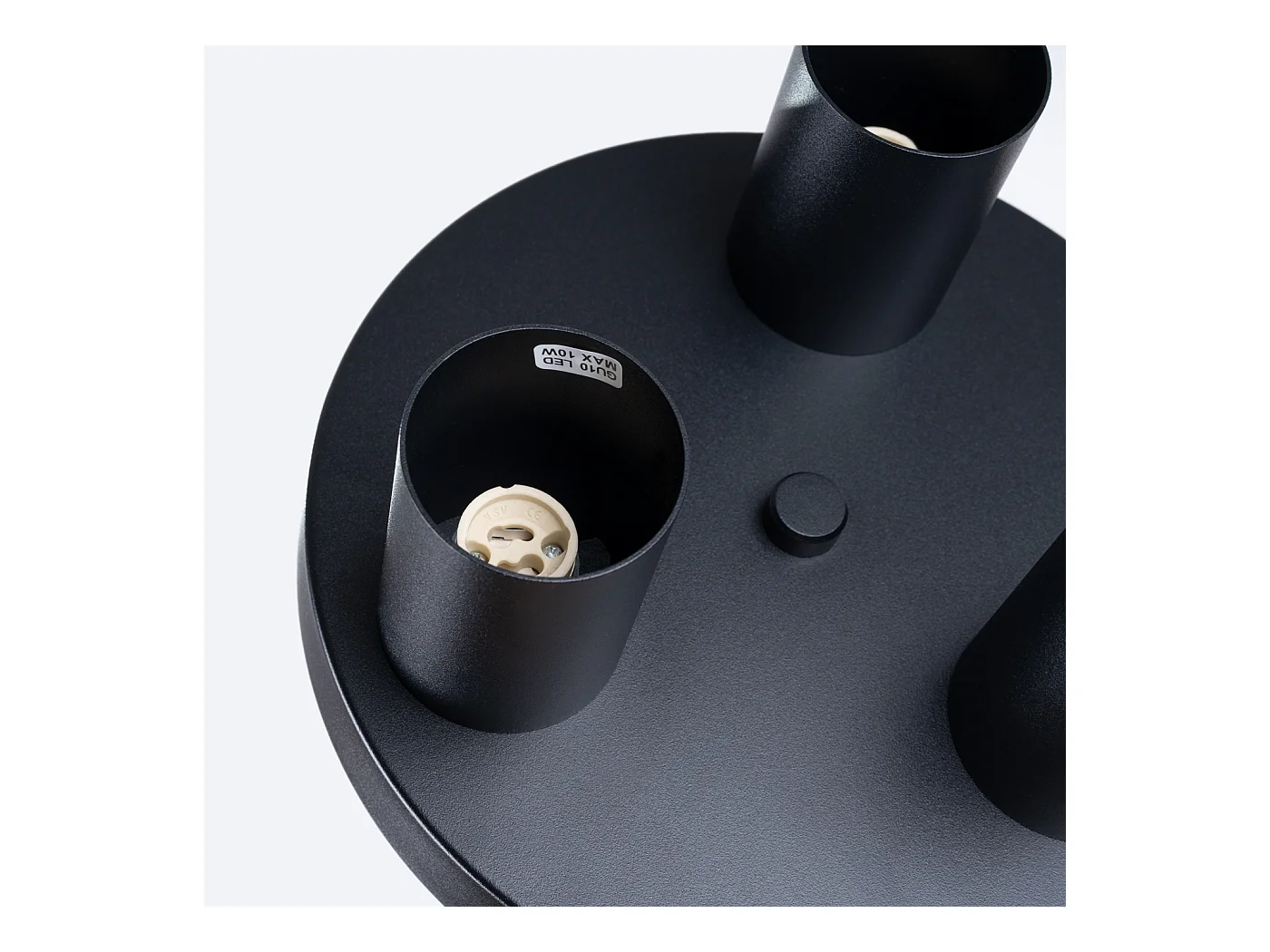 Lampada da soffitto Toris moderno di acciaio - 3 sorgenti luminose 3000K - L.25 x A.12 cm - nero