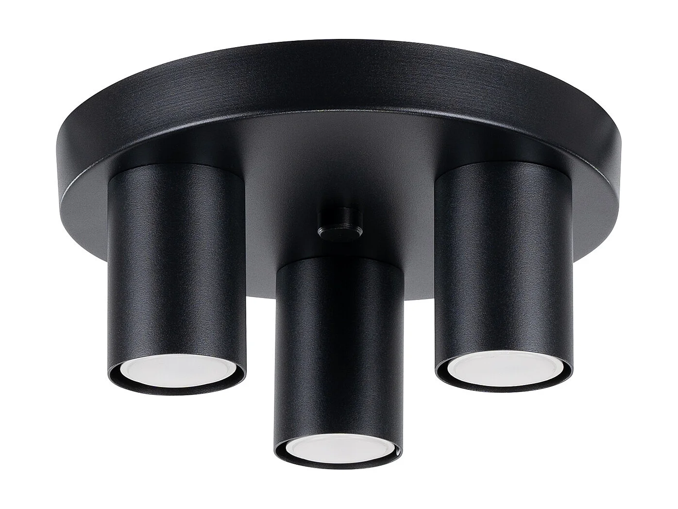 Plafonnier Toris moderne en acier - 3 sources lumineuses 3000K - L.25 x H.12 cm - noir