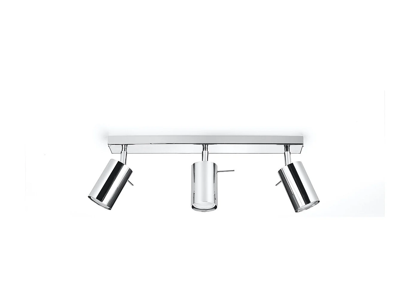 Plafonniers Briix moderne en acier - 3 sources lumineuses 3000K - L.45 x H.16 cm - chrome