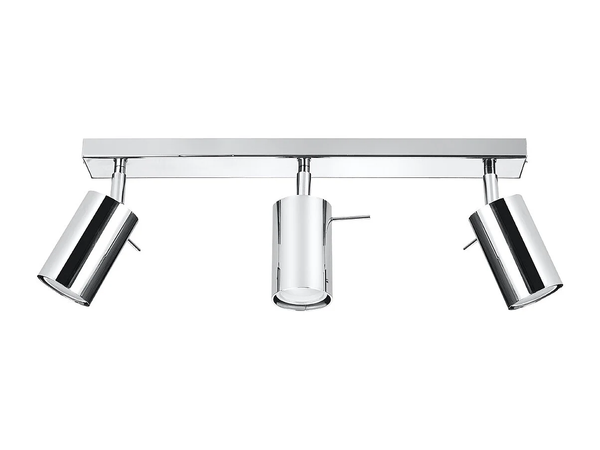 Plafonniers Briix moderne en acier - 3 sources lumineuses 3000K - L.45 x H.16 cm - chrome