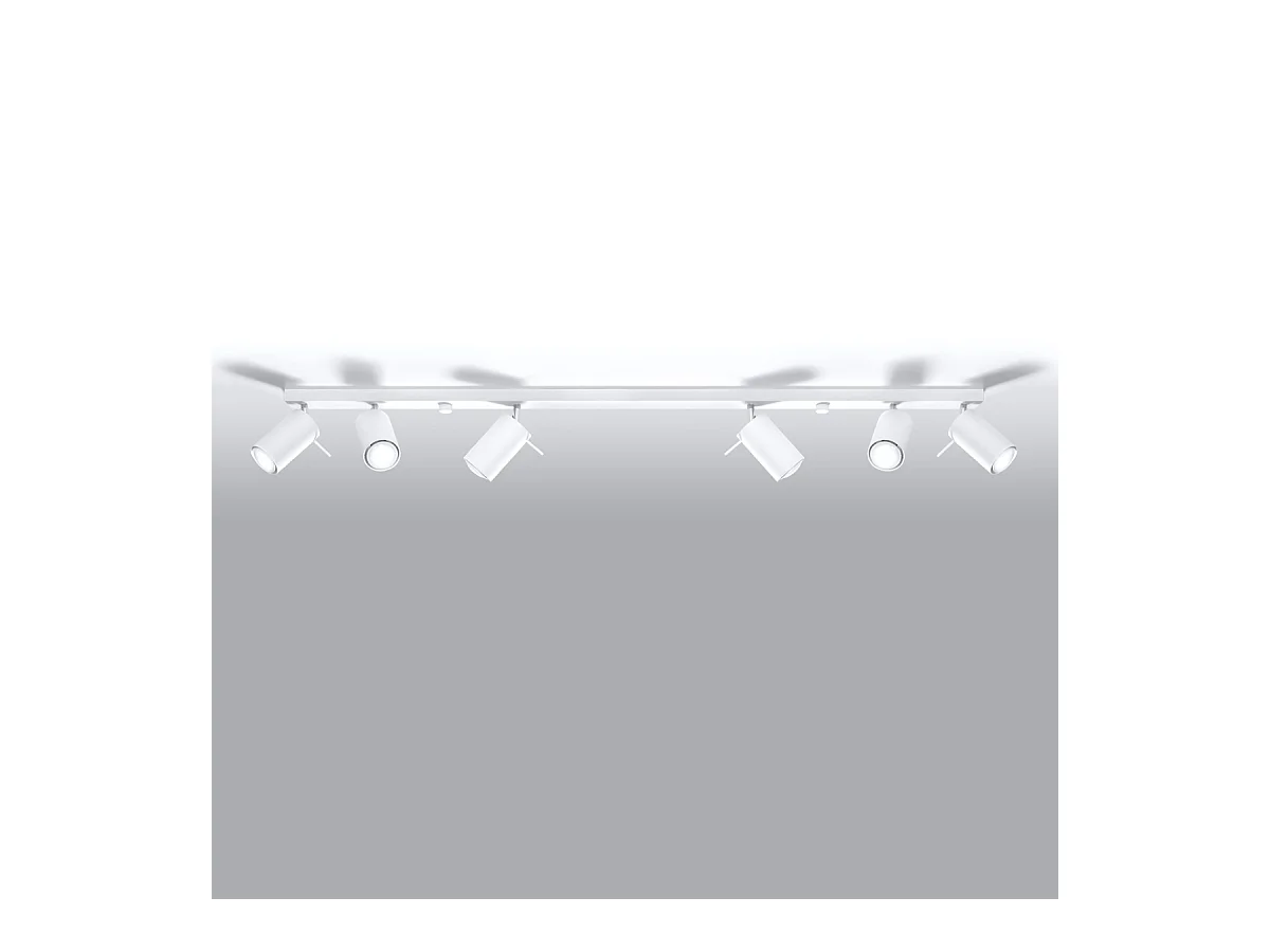 Plafondlampen Briix modern van  - 6 lichtbronnen 3000K - L.118 x H.16 cm - wit