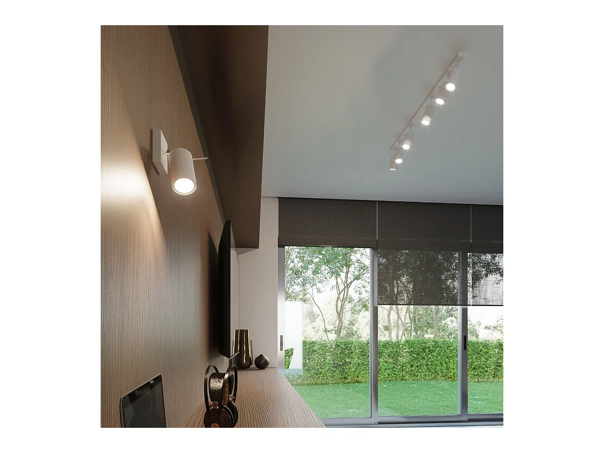 Plafondlampen Briix modern van  - 6 lichtbronnen 3000K - L.118 x H.16 cm - wit