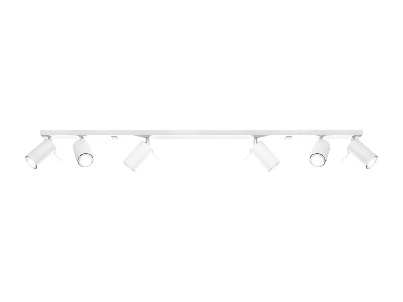 Plafonniers Briix moderne en acier - 6 sources lumineuses 3000K - L.118 x H.16 cm - blanc