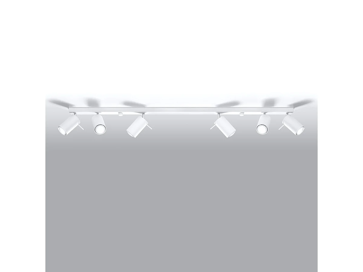 Plafondlampen Briix modern van  - 6 lichtbronnen 3000K - L.118 x H.16 cm - wit
