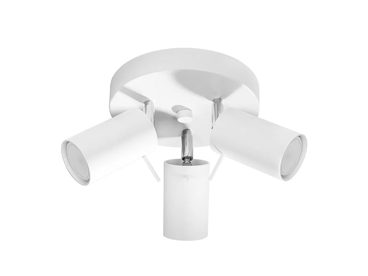 Luminárias de teto Briix moderno, aço - 3 fontes de luz 3000K - L.20 x H.18 cm - branco