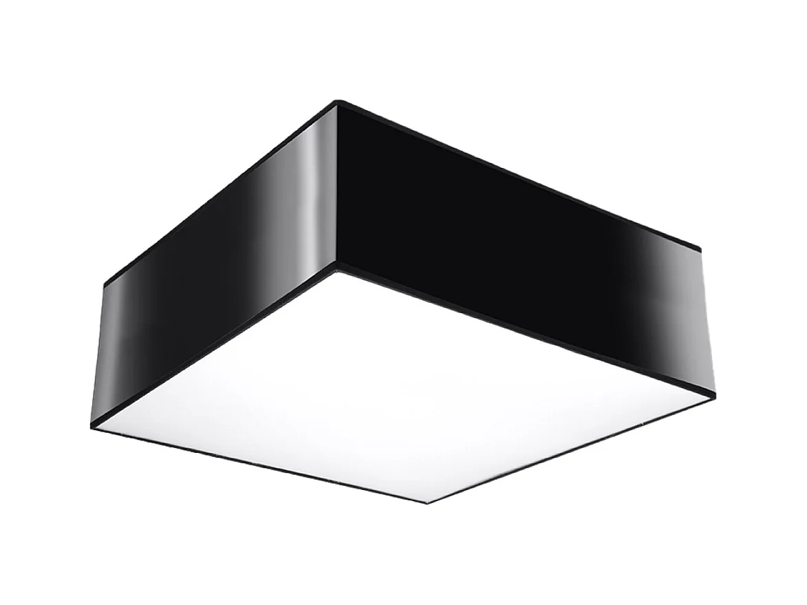 Plafony minimalistyczny Care, PVC - 1 źródło światła 3000K - L.25 x H.11 cm - czarny