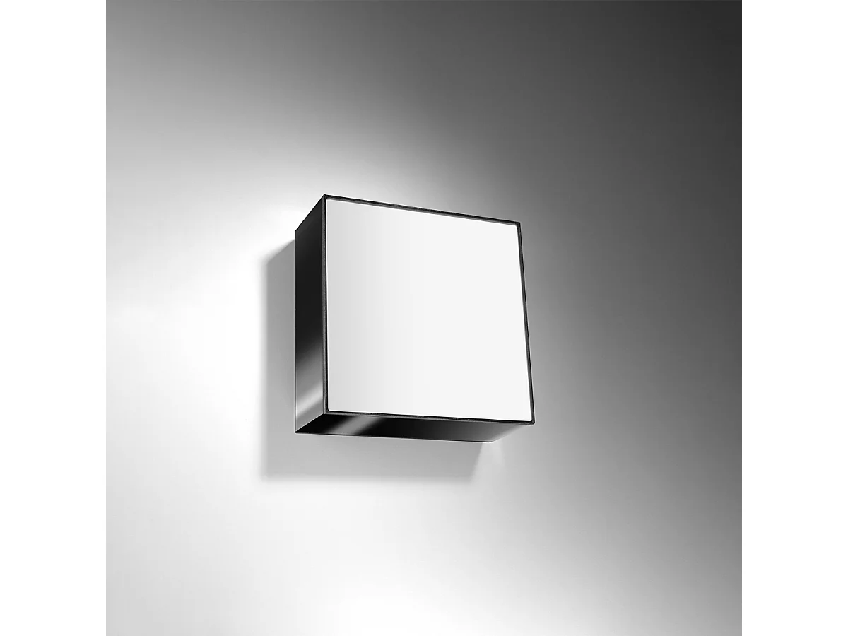 Plafonniers Care minimaliste en PVC - 1 sources lumineuses 3000K - L.25 x H.11 cm - noir