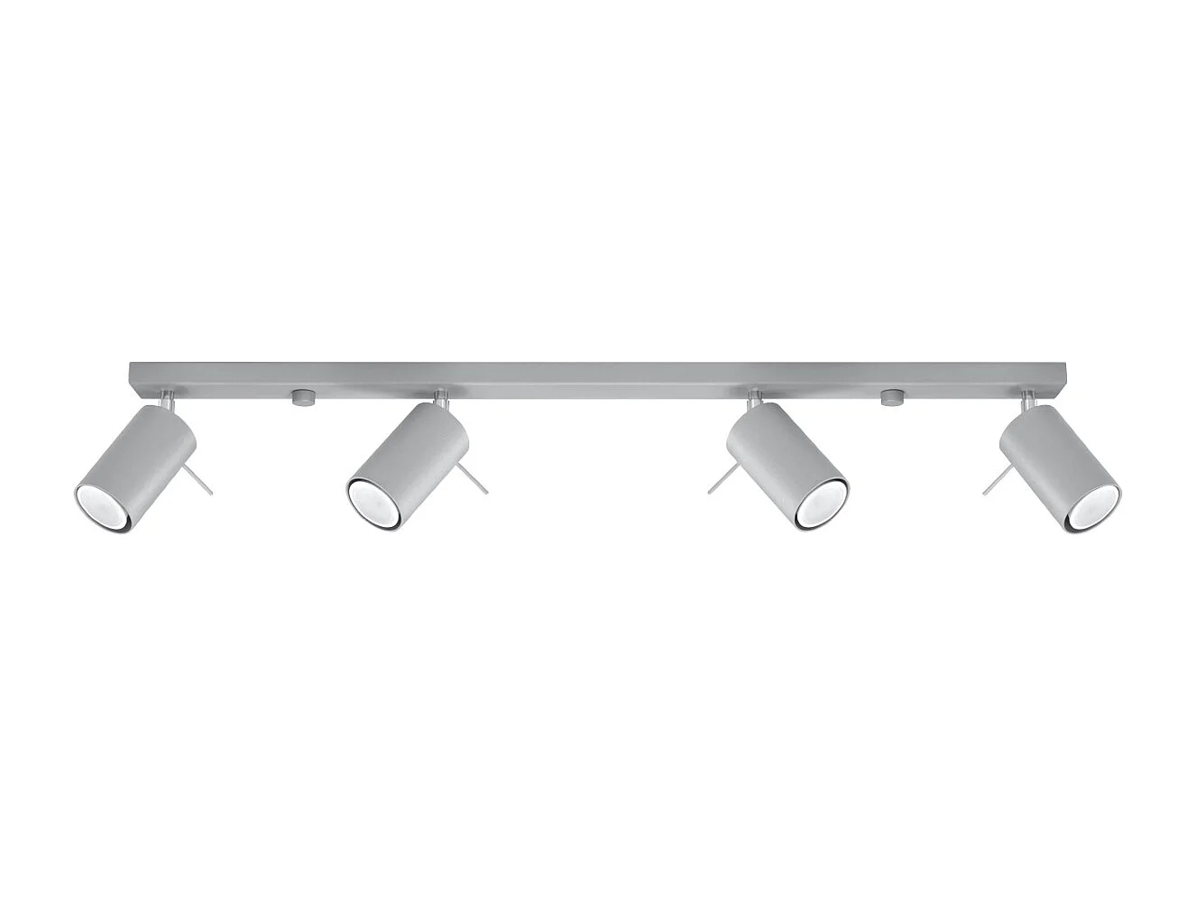 Plafonniers Briix moderne en acier - 4 sources lumineuses 3000K - L.80 x H.16 cm - gris