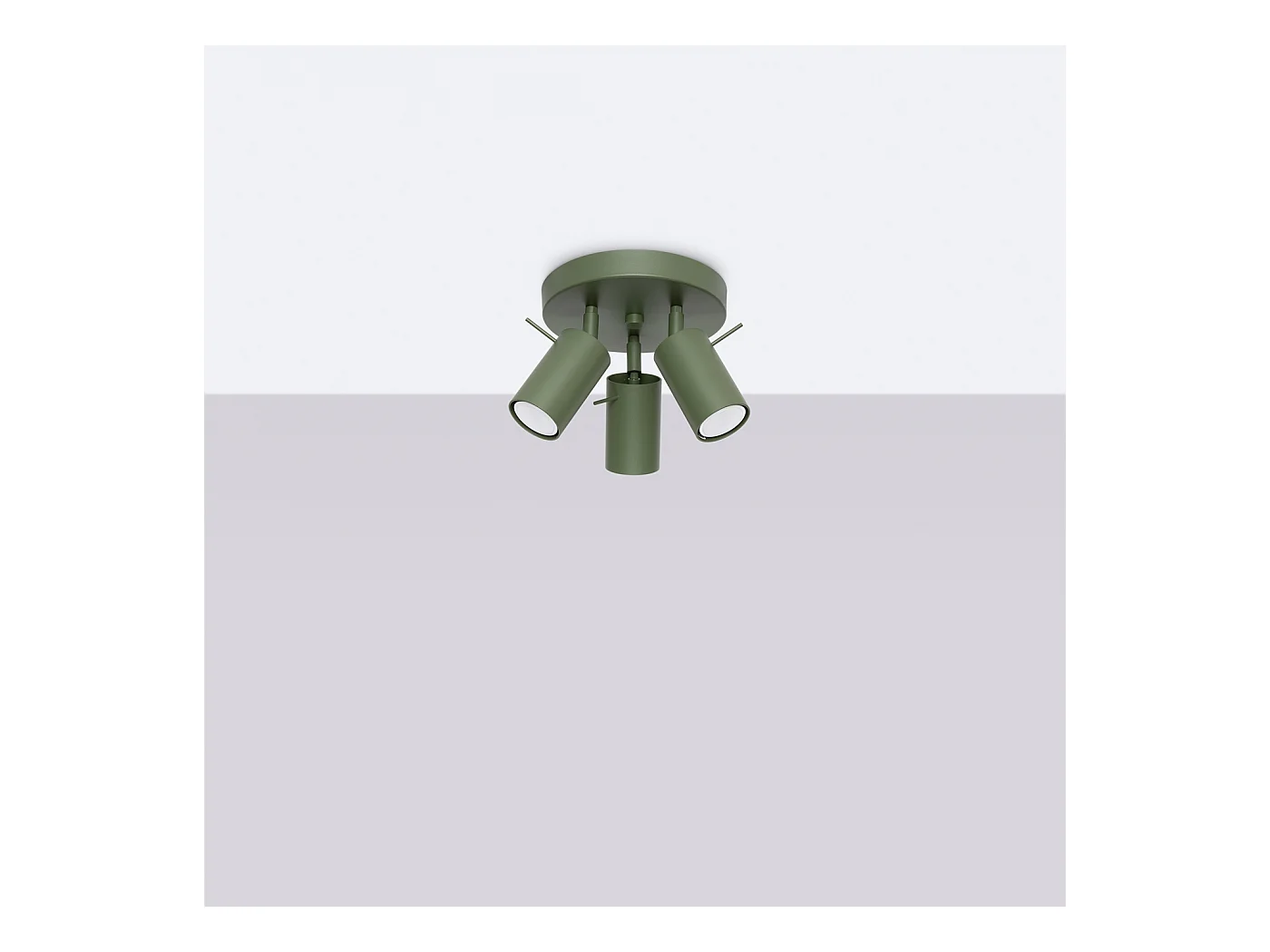 Lampa sufitowa nowoczesny Briix, stal - 3 źródło światła 3000K - L.19.5 x H.18.5 cm - zielony oliwkowy