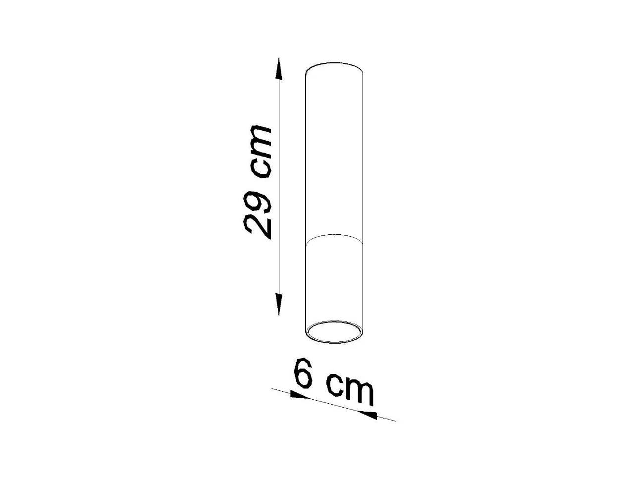 Plafondlampen Zarpex modern van  - 1 lichtbronnen 3000K - L.6 x H.29 cm - zwart goud