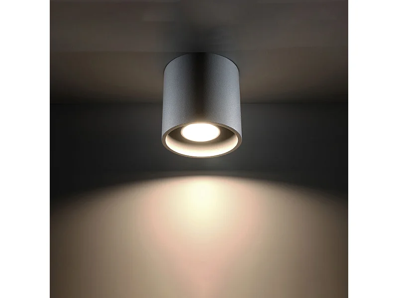 Lámparas de techo Celeris moderno de aluminio - 1 fuentes luminosas 3000K - L.10 x A.10 cm - gris