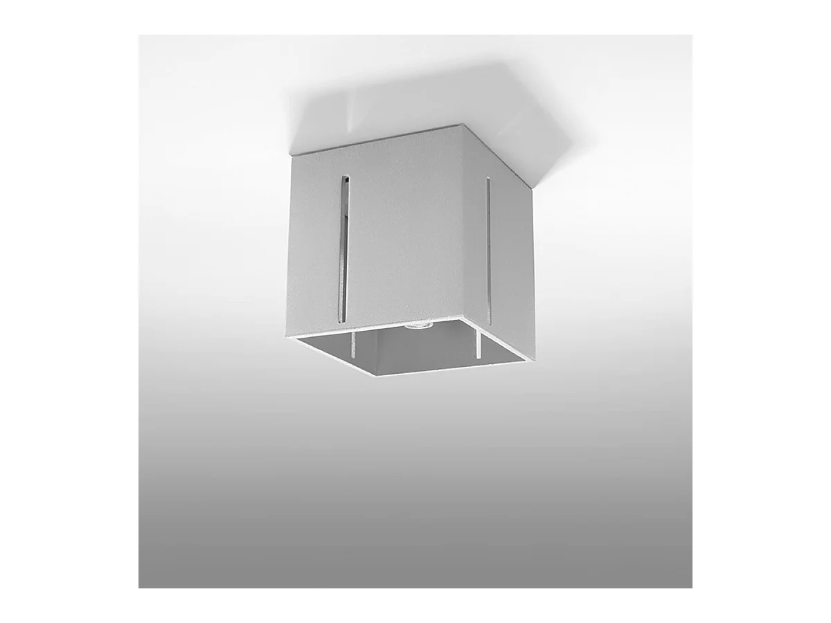 Plafonniers Luminara moderne en aluminium - 1 sources lumineuses 3000K - L.10 x H.10 cm - gris
