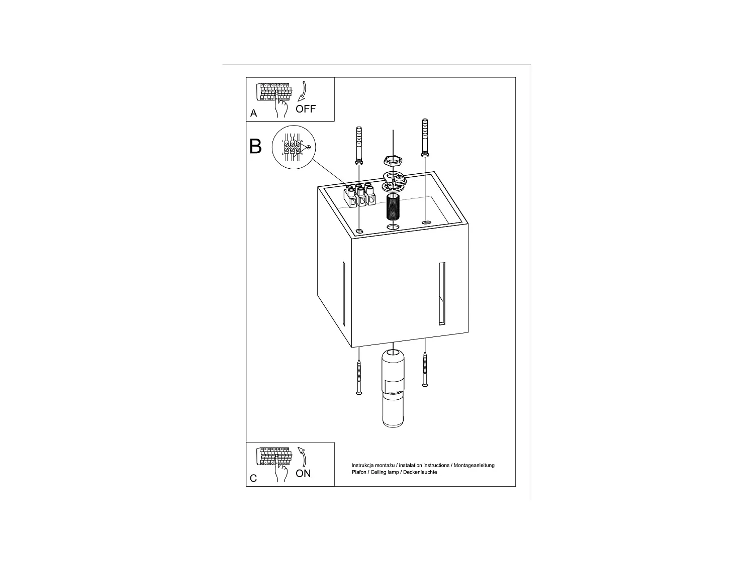 Plafonniers Luminara moderne en aluminium - 1 sources lumineuses 3000K - L.10 x H.10 cm - gris