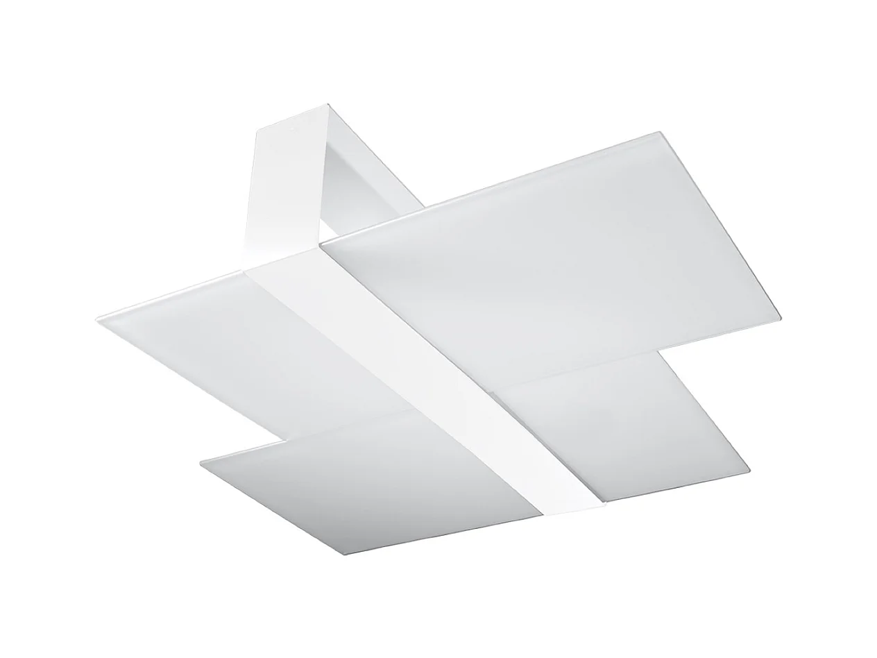 Plafondlampen Verre modern van  - 2 lichtbronnen 3000K - L.65 x H.11 cm - wit